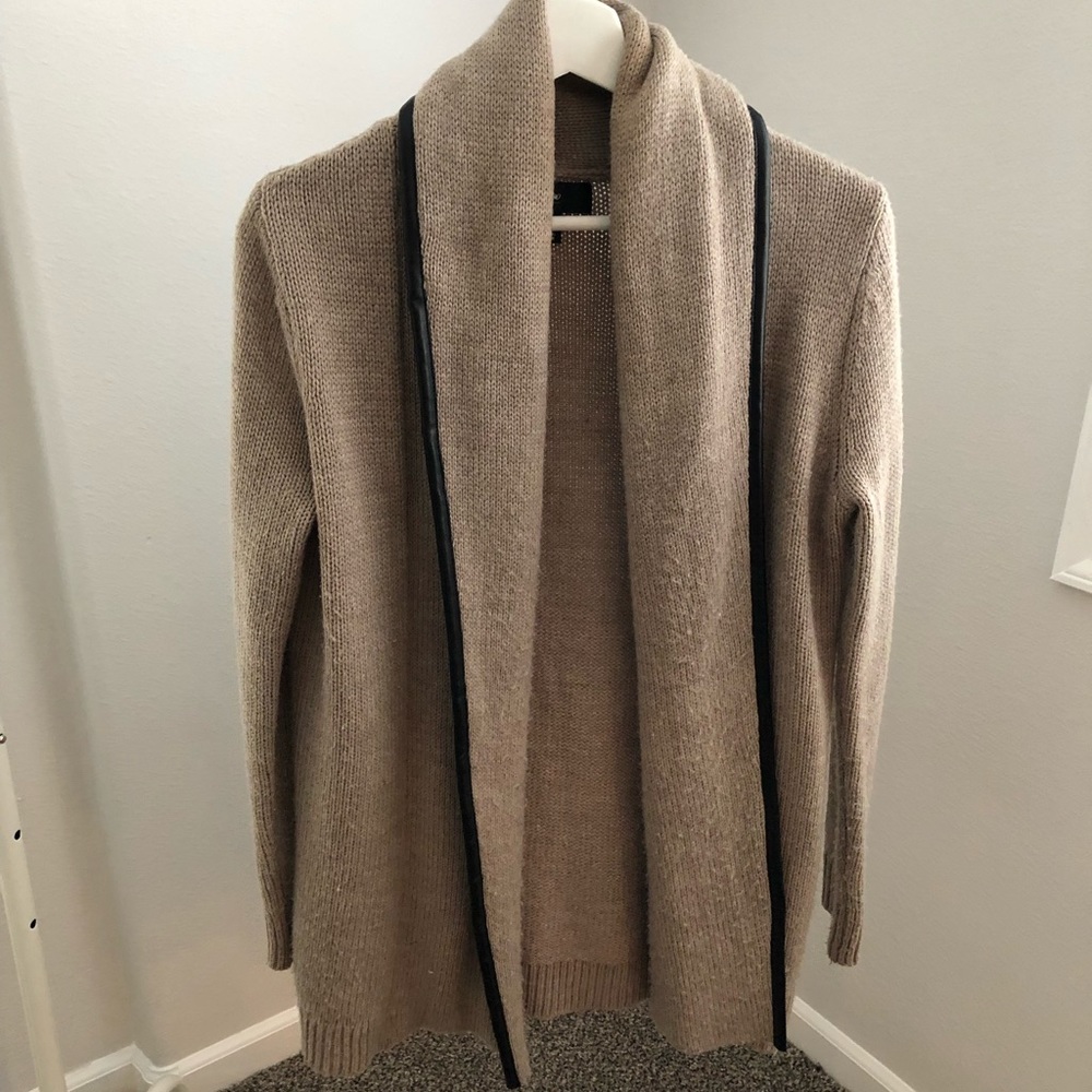 Tan and black cardigan